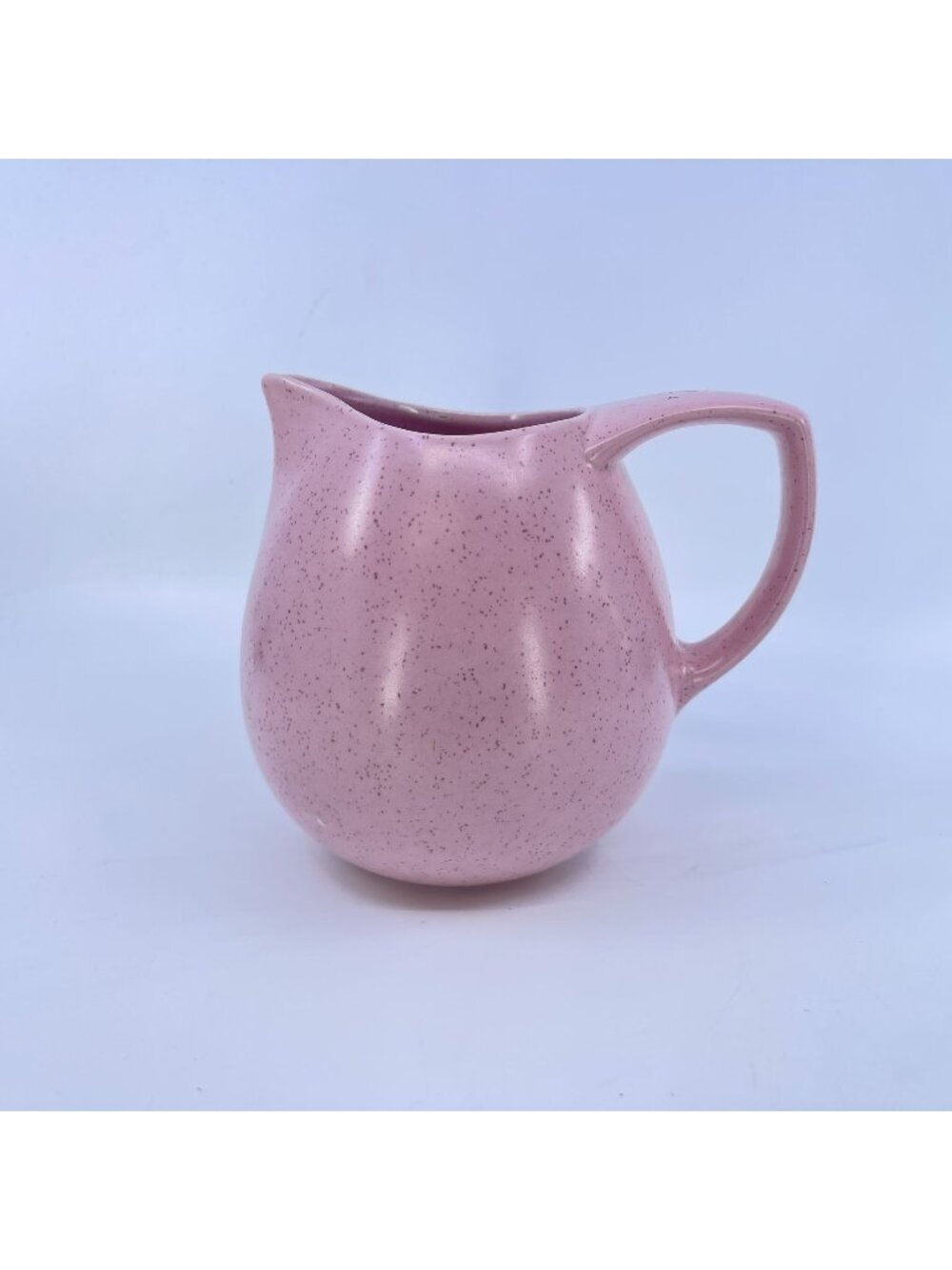 vintage monterey pottery pink speckled ceramic pitcher retro mid-century style